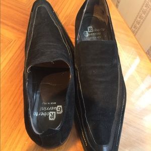 Roberto Guerrini Suede black man’s dress shoes.